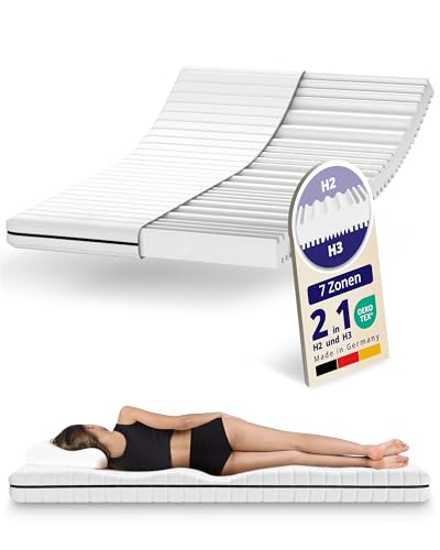 Mister Sandman Matratze 90 x 200 cm - Ergonomische 7-Zonen Kaltschaummatratze 13cm Höhe - Rollmatratze mit waschbarem Bezug - Härtegrad 2, Weiß (H2) von Mister Sandman