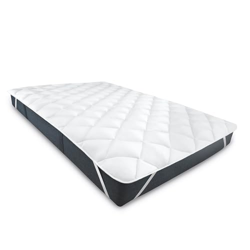 Mister Sandman Matratzenschoner 160x200 – Weiche Matratzenauflage, Atmungsaktiv & Oeko-TEX Zertifiziert, Microfaser-Polyester – Matratzentopper, Höhe 2 cm, Weiß von Mister Sandman
