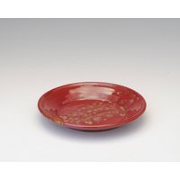 Roter Und Beige Dessertteller, 15, 5 cm Teller, Bunter Kleiner Teller von MistyMorningPots