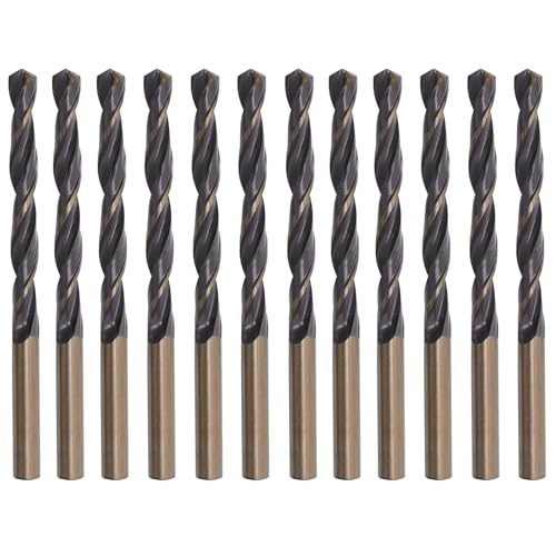 Misuyue 12 Stücke Metallbohrer, 5mm HSS Stahlbohrer Set, Professional Spiralbohrer Eisenbohrer für Metall, Aluminium, Hartplastik, Edelstahl, Holzbohrer Misuyue 12 Stücke Metallbohrer, 5mm HSS Stahlbohrer Set, Professional Spiralbohrer Eisenbohrer für Metall, Aluminium, Hartplastik, Edelstahl, Holzbohrer von Misuyue