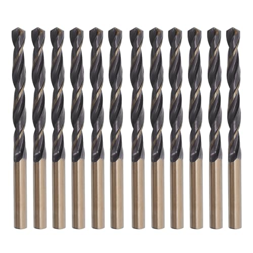 Misuyue 12 Stücke Metallbohrer, 6.5mm HSS Stahlbohrer Set, Professional Spiralbohrer Eisenbohrer für Metall, Aluminium, Hartplastik, Edelstahl, Holzbohrer Misuyue 12 Stücke Metallbohrer, 6.5mm HSS Stahlbohrer Set, Professional Spiralbohrer Eisenbohrer für Metall, Aluminium, Hartplastik, Edelstahl, Holzbohrer von Misuyue