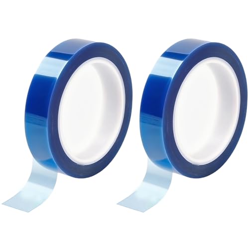 Misuyue 2pcs Hitzebeständiges Klebeband, 20mm PET-Klebeband, Hohe Temp Tape Isolierband für Sublimation, 3D-Drucker, Elektronik Leiterplatten, Keine Rückstände Hitzeschutzband von Misuyue