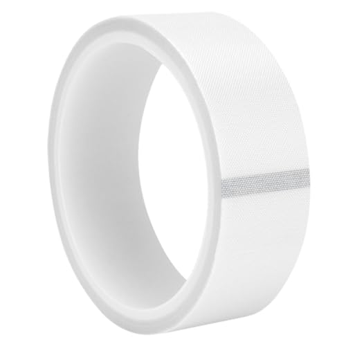 Misuyue 30mm x 10M Teflonband Selbstklebend, 0,18mm Dicke Hitzebeständiges Klebeband, PTFE Teflon Tape für Vakuumiermaschine Impulsversiegeler, Hitzebeständiges bis 300℃ (Weiß) von Misuyue