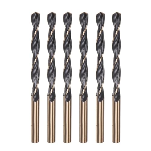 Misuyue 6 Stücke Metallbohrer Set, 7mm HSS Stahlbohrer Edelstahlbohrer, Professional Spiralbohrer für Metall, Aluminium, Hartplastik, Edelstahl, Holzbohrer von Misuyue