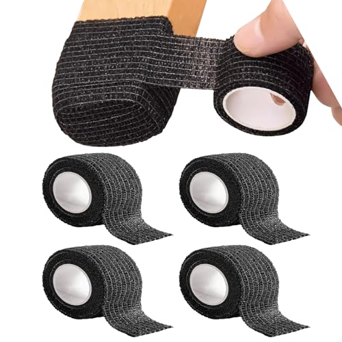 Misuyue 4 Rollen Stuhlbeinschoner, Chair Leg Floor Protectors, Möbelgleiter, Stuhlbein Bodenschoner für Stühle von Geräusche und Kratzer Beseitigen (1,96 x 177 Zoll, Schwarz) von Misuyue