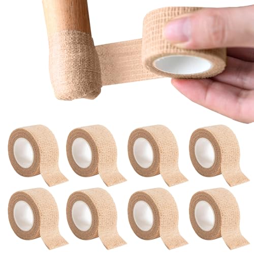 Misuyue Filzgleiter Selbstklebend, 8 Rollen Stuhlbeinschoner, Möbelgleiter, Stuhlbein Bodenschoner für Stühle von Geräusche und Kratzer Beseitigen (0,98 x 177 Zoll, Khaki) von Misuyue