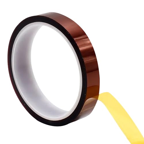 Misuyue Hitzebeständiges Klebeband, 0.06mm dick Kapton Tape, Polyimid Film Klebeband für 3D-Drucker Löten, Pulverbeschichtung, Sublimation und isolierenden Leiterplatten (15mm) von Misuyue