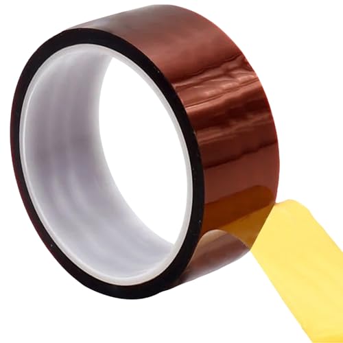 Misuyue Hitzebeständiges Klebeband, 0.06mm dick Kapton Tape, Polyimid Film Klebeband für 3D-Drucker Löten, Pulverbeschichtung, Sublimation und isolierenden Leiterplatten (40mm) von Misuyue