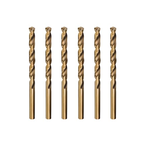 Misuyue M35 Cobalt Bohrer 4mm, HSS Metallbohrer Set, Stahlbohrer, Spiralbohrer, Eisenbohrer, Stahlbeton Bohrer für Edelstahl Metall Gusseisen Aluminium Holzbohrer (6 Stück) von Misuyue