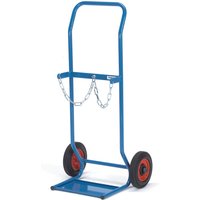 fetra® Stahlflaschen-Karre, für 2 Stahlflaschen à 10 Liter, Vollgummi-Bereifung von fetra®