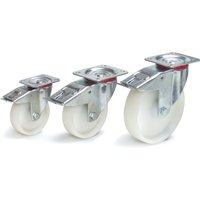 fetra® Lenkrolle mit Feststeller, ØxB 150 x 40 mm, Tragkraft 350 kg, Polyamid-Bereifung von fetra®