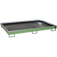 Bauer® Regal-Auffangwanne aus Stahl mit PE-Einsatz RW 2200-1 PE, lackiert, Resedagrün von Bauer®