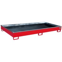 Bauer® Regal-Auffangwanne aus Stahl mit PE-Einsatz RW 2700-1 PE, lackiert, Feuerrot von Bauer®