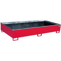 Bauer® Regal-Auffangwanne aus Stahl mit PE-Einsatz RW 2700-3 PE, lackiert, Feuerrot von Bauer®