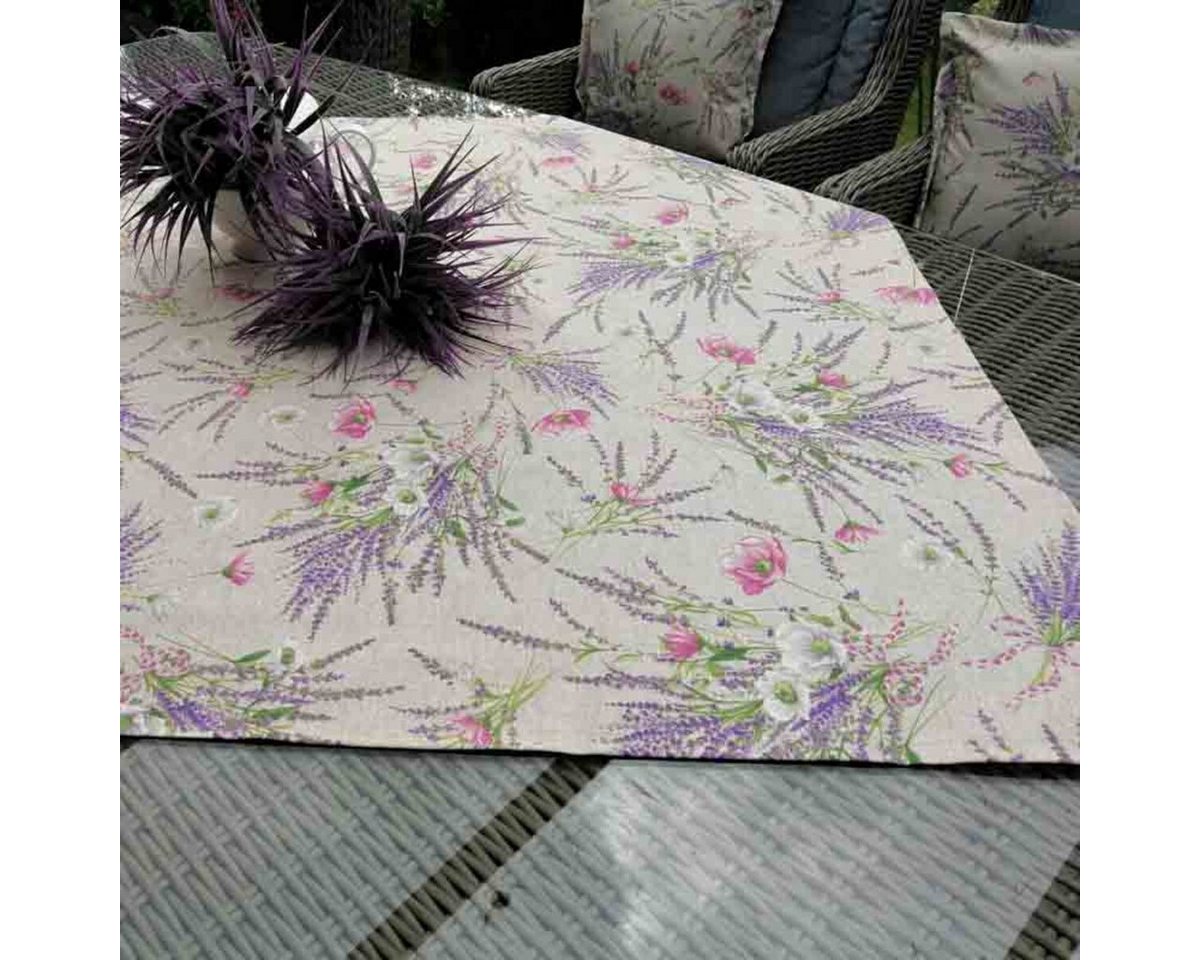 Mit Liebe dekoriert Tischdecke Tischdecke Lavendel aus beschichteter Baumwolle von Mit Liebe dekoriert