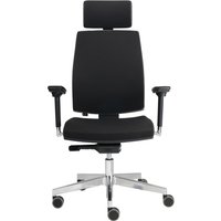 Hammerbacher Bürodrehstuhl Premium 1, Polsterrücken, Kopfstütze, Multifunktions-Armlehnen von Hammerbacher