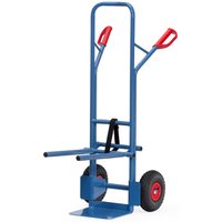 fetra® Stuhlkarre aus Stahl, Tragkraft 300 kg, Schaufel BxT 320 x 250 mm, Luft-Bereifung von fetra®