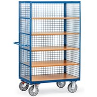 fetra® Schrankwagen, 3 Gitterwände, 5 Etagen à 1.000 x 680 mm von fetra®