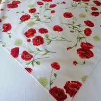 Mitteldecke Mohn Motiv - Florale Muster Für Den Esstisch Drinnen Und Draußen von MitLiebeDekoriert