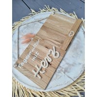 Holzschild Mit Kordel-Schriftzug & Bilderleiste Hebamme Tagesmutter Herz Klötzchen Holzdeko Geschenk Deko Abschiedsgeschenk Dankeschön von MitLiebePost