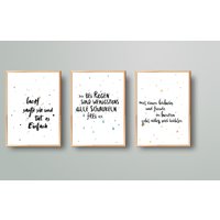 3Er-Set Prints "Optimistisch Bleiben" von MitLiebegedruckt
