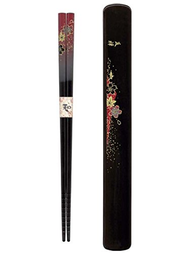 JapanBargain S-3687, Japanese Plastic Travel Chopstick with Case, 22.5cm Yuzen von JapanBargain