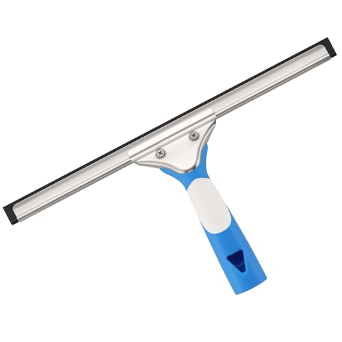 Mitclear Profi Fensterwischer(35cm), Streifenfreies Abzieher mit Silikonlippe, Fensterputzer mit Wischer, Fensterreiniger mit Abziehlippe, Fensterabzieher für Bad, Dusche, Fenster, Glas, Spiegel, Auto von Mitclear