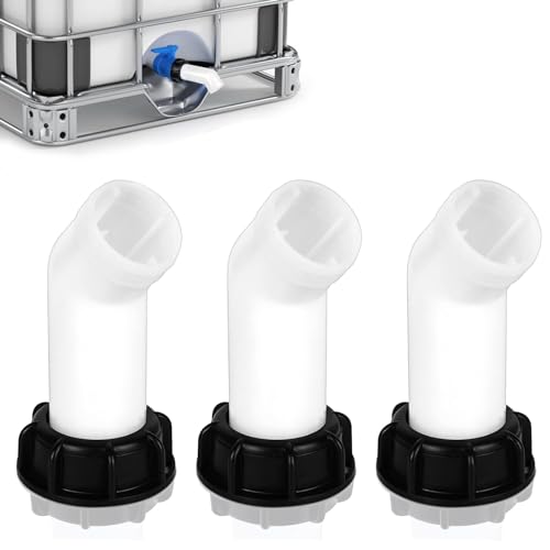 3 Stück IBC Ablaufstutzen, Auslauftülle IBC Adapter S60x6 Grobgewinde IBC Auslauftülle IBC Auslaufhahn IBC Tank Zubehör Ablauf Abdeckung Düse Ventil Kappe Ventil Innen Gewinde für IBC Tote Tank von Mitening