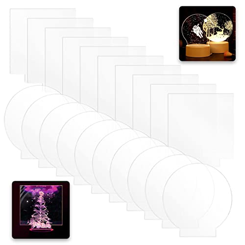 Acrylplatte Transparent Runde Quadrate Platten: 20 Stück 2 mm Acrylglas Platten, Transparente Acrylplatte Runde Quadrate Für LED Lichtbasis, DIY Display Projekte, Handwerk Acrylplatte Transparent Runde Quadrate Platten: 20 Stück 2 mm Acrylglas Platten, Transparente Acrylplatte Runde Quadrate Für LED Lichtbasis, DIY Display Projekte, Handwerk von Mitening