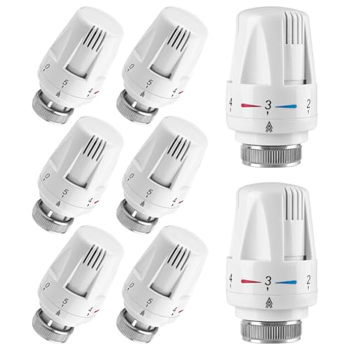 Mitening Heizungsthermostat Heizkörperthermostat Thermostatkopf Heizungsregler: 8 Stück Heizkörperventil M30x1,5, Heizung Thermostatkopf, Thermostatventil Heizkörper Ersatzkopf für Zuhause Büro von Mitening