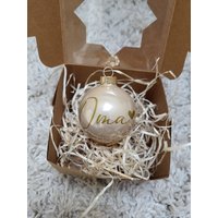 Personalisierte Weihnachtskugel Mit Namen Christbaumkugel Baumschmuck Geschenkidee Weihnachten Custom Christmas Ornament von Mitherzgemachtx