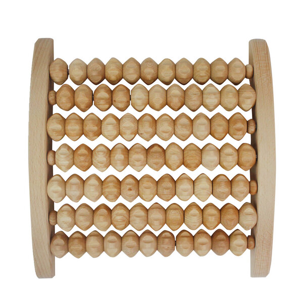 Mitienda Shop Fußmassagegerät aus Holz mit Rollen, symmetrisch von Mitienda Shop