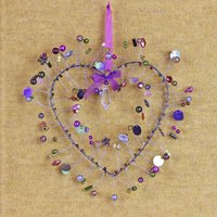 Fensterschmuck Handgemachtes Perlenherz Mit Kristall, Fensterdeko, Fensterhänger Violett von MitiendaLaden
