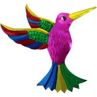 Wanddeko Kolibri Rosa, Dekoanhänger, Wanddekoration Tiermotiv von MitiendaLaden