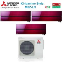 Trial Split Inverter Klimagerät Serie Kirigamine Style msz-ln 9+9+12 mit MXZ-3F54VF Ruby Red R-32 Wi-Fi Integrated Colour Red 9000+9000+12000 von Mitsubishi Electric