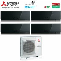 Mitsubishi - electric quadri split inverter klimageräte serie kirigamine zen black msz-ef 7+7+9+18 mit mxz-4f72vf r-32 wi-fi integrated farbe schwarz von Mitsubishi