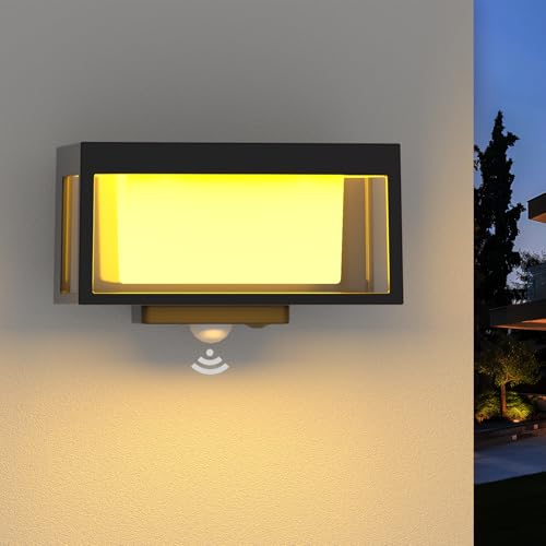 Mittokonnel solarlampen für außen wand,moderne Lampen mit Bewegungsmelder,IP65 wasserdicht,solar aussenleuchte mit bewegungsmelder für Garten,Terrasse oder Hof (WarmsWeiß, 1 Stück) von Mittokonnel
