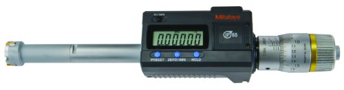 Mitutoyo 468-278 Digimatic Holtest LCD Innenmikrometer, Dreipunkt, Bereich (8-9 Zoll) / 203,2-228,6 mm, 0,00254 mm (0,0001 Zoll) Teilung, -0,00635 mm (0,00025 Zoll) Genauigkeit von Mitutoyo