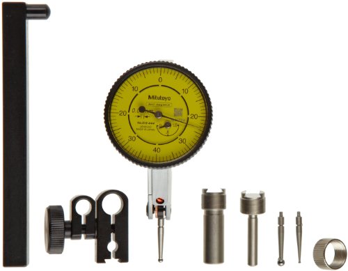 Mitutoyo 513-444-10T Zifferblatt-Testanzeige, 0-1,6 mm Bereich, 0,01 mm Auflösung, 10 Mikrometer Genauigkeit, 0-40-0 Zifferblattanzeige, komplettes Set von Mitutoyo