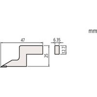 Mitutoyo Hartmetallbestückte Anreißnadel 6,35x12,7 mm, L= 47 mm von Mitutoyo