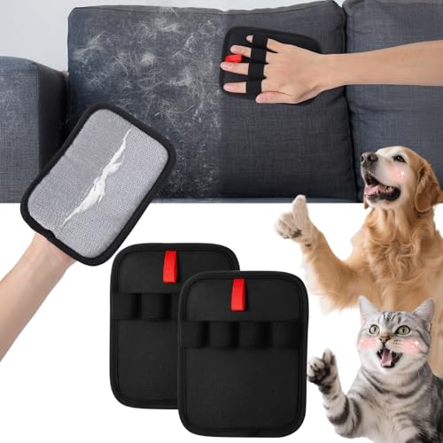 2 x Tierhaarentfernungshandschuhe – wiederverwendbarer Tierhaarentferner-Handschuh für Katzen und Hunde, elektrostatische Handschuhe, Tierhaarentferner für Couch, Teppich, Möbel, Auto, Bettwäsche 2 x Tierhaarentfernungshandschuhe – wiederverwendbarer Tierhaarentferner-Handschuh für Katzen und Hunde, elektrostatische Handschuhe, Tierhaarentferner für Couch, Teppich, Möbel, Auto, Bettwäsche von Mity rain