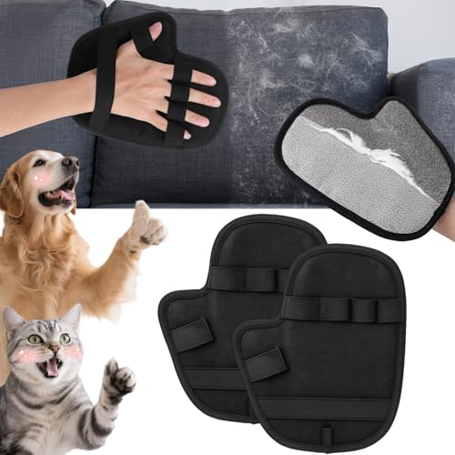 2 x Tierhaarentfernungshandschuhe – wiederverwendbares Tierhaarentfernungswerkzeug mit geteilten Fingern für Katzen und Hunde, elektrostatischer Haarentferner für Couch, Teppich, Möbel, Auto 2 x Tierhaarentfernungshandschuhe – wiederverwendbares Tierhaarentfernungswerkzeug mit geteilten Fingern für Katzen und Hunde, elektrostatischer Haarentferner für Couch, Teppich, Möbel, Auto von Mity rain