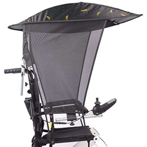 Verstellbare Rollstuhl-Regenschirm-Markise, Sonnenschutz-Regenabdeckungen, UV-beständiger Schutz, Schirmstuhlklemme Für Die Meisten Rollstuhlzubehörteile von Miuxe