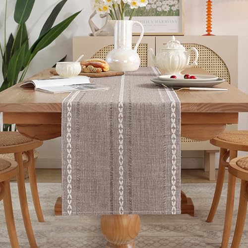 Boho Mandelgelb Landhausstil Tischläufer 33x160 cm Latte Beige Makramee Häkelspitze Mesh Baumwolle Leinen Modern Outdoor Klein Tischdecke Dekoration für Küche Bauernhaus Hochzeit Dekor Boho Mandelgelb Landhausstil Tischläufer 33x160 cm Latte Beige Makramee Häkelspitze Mesh Baumwolle Leinen Modern Outdoor Klein Tischdecke Dekoration für Küche Bauernhaus Hochzeit Dekor von Miuyunya