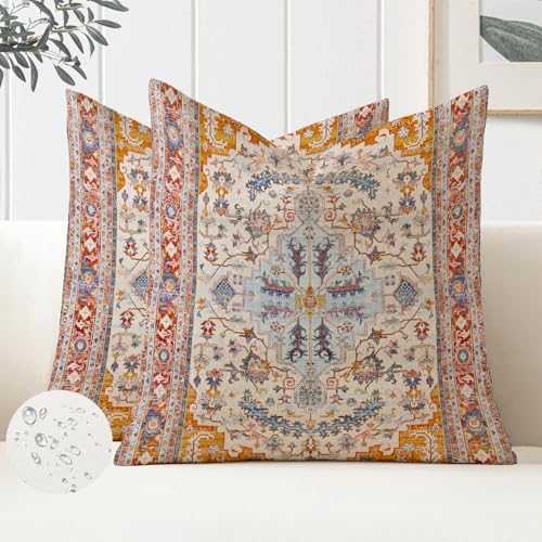 Miuyunya 2er Set Kissenbezug Boho 45 x 45 Outdoor Wasserdicht Kissenbezüge Orientalisch Deko Vintage Kissenhülle Dekokissen Bezug Polyster Kissen für Sofakissen Patio Garten Sofa Bauernhaus Dekor Miuyunya 2er Set Kissenbezug Boho 45 x 45 Outdoor Wasserdicht Kissenbezüge Orientalisch Deko Vintage Kissenhülle Dekokissen Bezug Polyster Kissen für Sofakissen Patio Garten Sofa Bauernhaus Dekor von Miuyunya