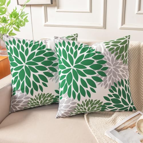 Miuyunya Samt Kissenbezug Salbeigrün 50x30 Kissenhülle Mintgrün Grau 2er Set Sofakissen Samtkissen Dekorative Moderne Zierkissenbezüge Square für Wohnzimmer Frühling Sommer Kissen Deko von Miuyunya