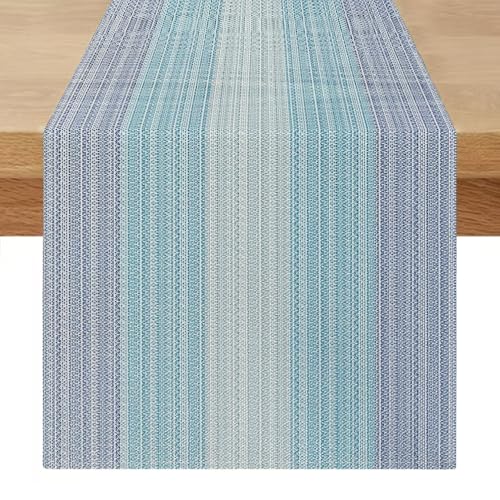 Tischläufer Abwaschbar Wohnzimmer 40 x 140 Tischläufer Frühling Modern Leinenoptik Dekoration Grau Vintage Läufer Tisch Landhausstil Table Runner Anthrazit für Esszimmer Taufe Tischdeko von Miuyunya