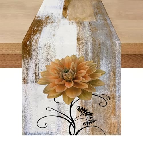 Wasserabweisend Tischläufer Braun 33 x 183 cm Pflanzen Blumen Tischläufer Outdoor Abwaschbar Tischdekoration Frühling Modern Küche Esstisch Dekoration für Esszimmer Party Wohnzimmer Dekor Wasserabweisend Tischläufer Braun 33 x 183 cm Pflanzen Blumen Tischläufer Outdoor Abwaschbar Tischdekoration Frühling Modern Küche Esstisch Dekoration für Esszimmer Party Wohnzimmer Dekor von Miuyunya
