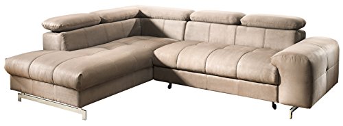 Mivano Ecksofa Chef / L-Sofa mit Ottomane und verstellbaren Kopfstützen / 262 x 72 x 206 / Mikrofaser Braun Mivano Ecksofa Chef / L-Sofa mit Ottomane und verstellbaren Kopfstützen / 262 x 72 x 206 / Mikrofaser Braun von Mivano