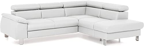Mivano Ecksofa Micky mit Ottomane / L-Form-Sofa mit Schlaffunktion, Stauraum und Kopfteilverstellung / 249 x 72 x 207 / Kunstleder, Weiß Mivano Ecksofa Micky mit Ottomane / L-Form-Sofa mit Schlaffunktion, Stauraum und Kopfteilverstellung / 249 x 72 x 207 / Kunstleder, Weiß von Mivano